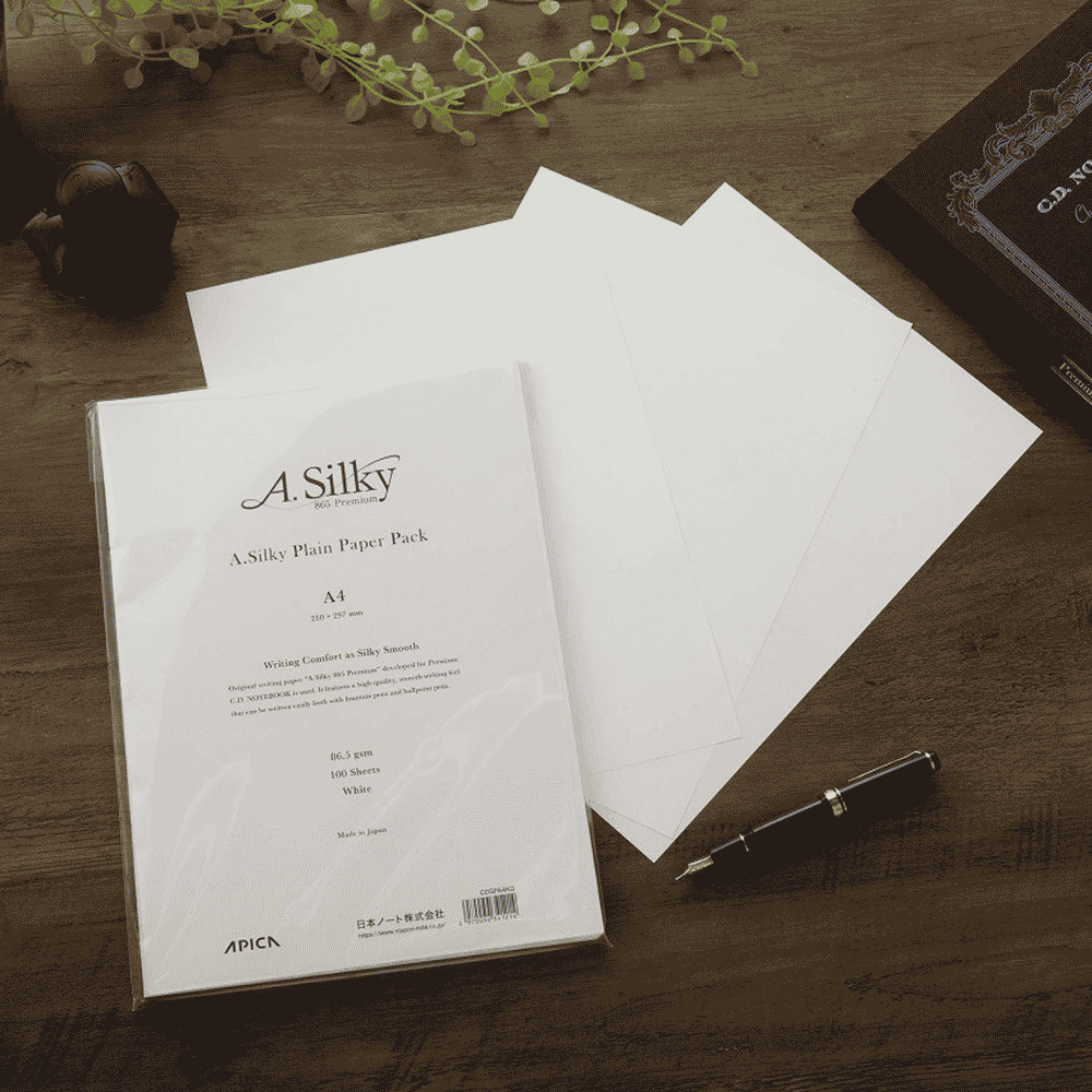 Apica A.Silky 865 Premium Kâğıt - A5 | 100 Yaprak, Dolma Kalem Uyumlu Japon Yazı Kâğıdı