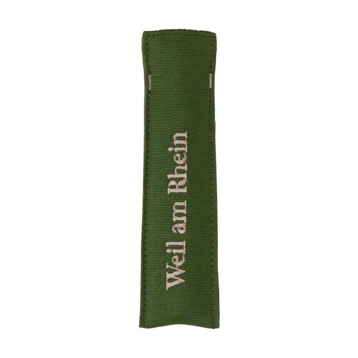 Weil am Rhein Line Serisi kalem kılıfı Forest, koyu yeşil kanvas ve krem logo işlemesi