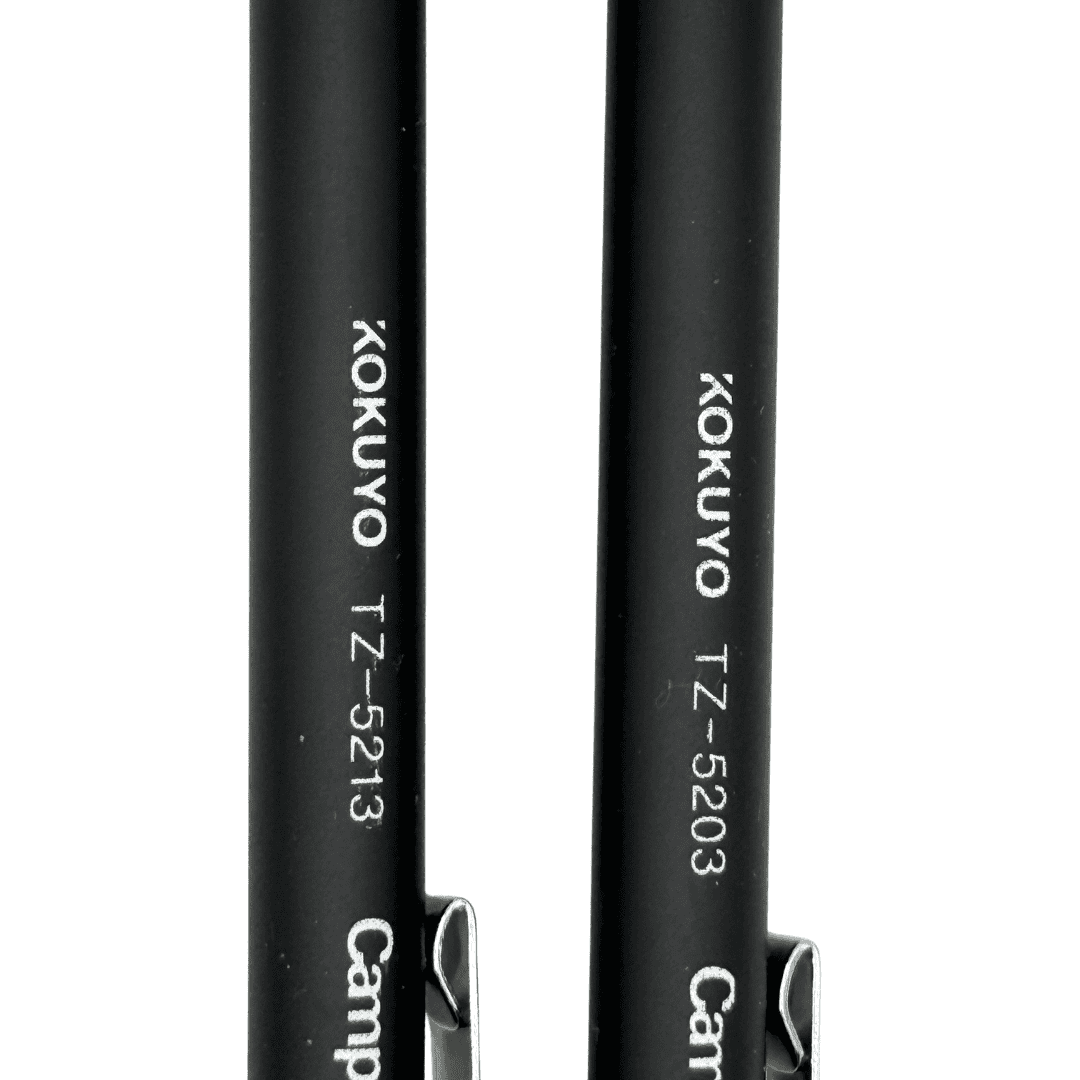 Kokuyo Campus Art gövdelerindeki TZ-5203 ve TZ-5213 model baskıları, makro gövde detayı