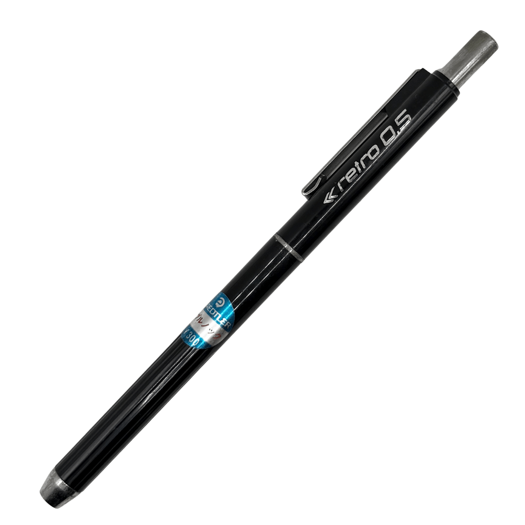 Staedtler Retro vintage versatil kalem parlak siyah gövde, klipste retro 0.5 yazısı