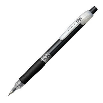Platinum Oleenu versatil kalem siyah gövde, beyaz klips ve kauçuk kavrama, tam boy, 0.5 mm