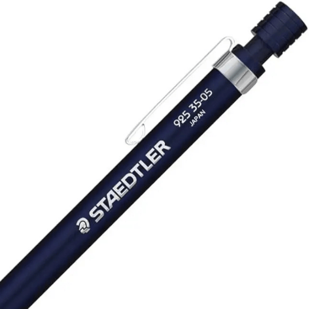 Staedtler 925 35-05 kalemin üst gövdesi, tel klips ve Staedtler 925 35-05 Japan baskısı