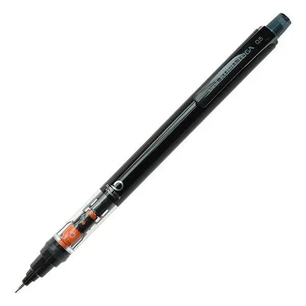 Uni Kuru Toga Pipe Slide siyah gövde, şeffaf pencereden turuncu döndürme mekanizması görünür, 0.5 mm