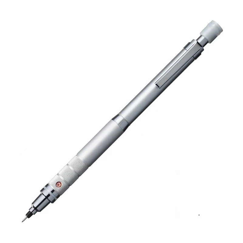 Uni Kuru Toga Roulette versatil kalem gümüş metal gövde ve tırtıklı kavrama, tam boy, 0.5 mm