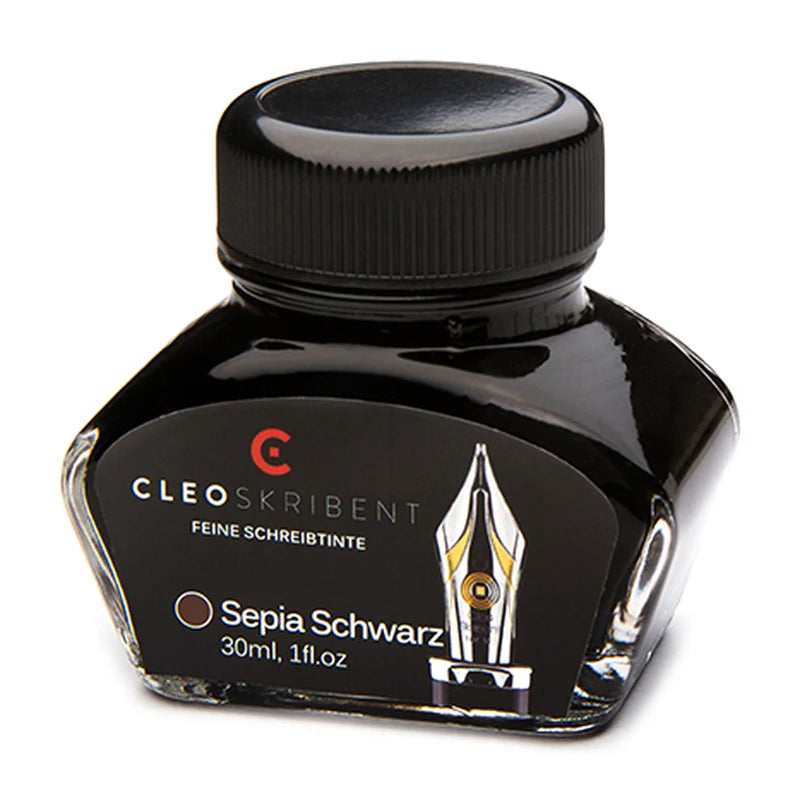 Cleo Skribent şişe mürekkep 30 ml, Sepia Schwarz