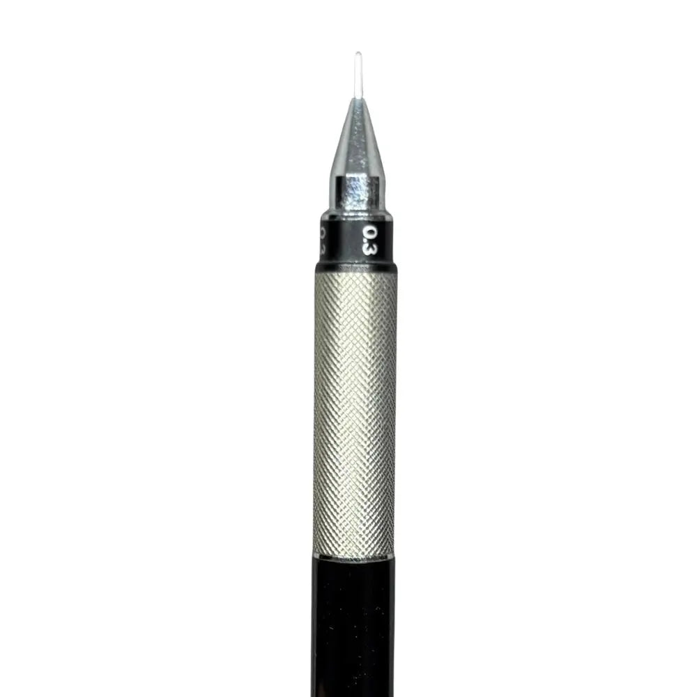 Hi Uni 2050 tırtıklı metal kavraması ve konik ucu makro çekim, 0.3 mm baskısı görünür