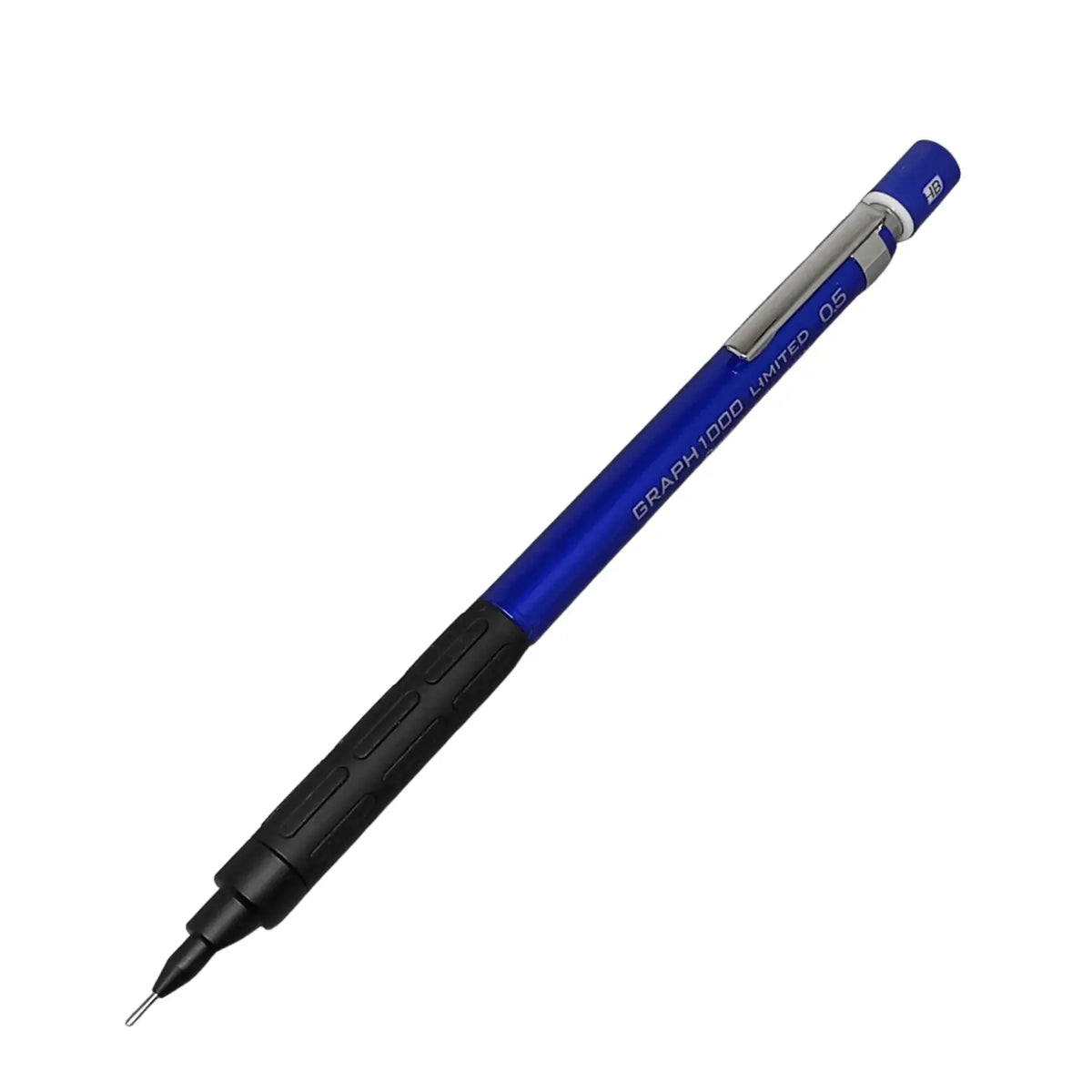 Pentel Graph 1000 Limited versatil kalem lacivert gövde, siyah lastik grip, tam boy, 0.5 mm