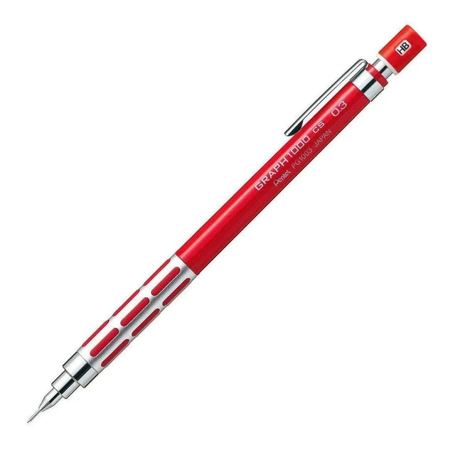 Pentel Graph 1000 CS Kırmızı Versatil Kalem 0.3 MM