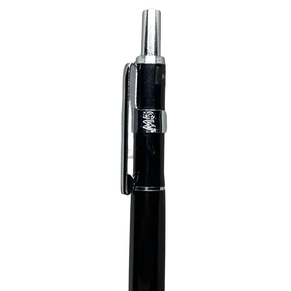Uni Mitsubishi M5 tıklama başlığı, krom klips ve klips üzerindeki M5 işareti makro