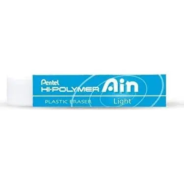 Pentel Hi-Polymer Ain Light silgi, mavi beyaz kağıt kılıfı ve dışarı çıkan beyaz silgi ucu