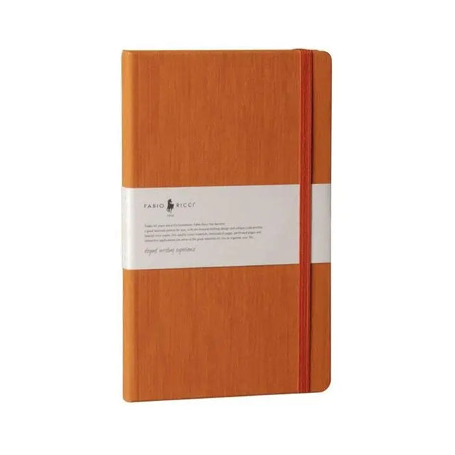 Fabio Ricci Lepidus 13x21 Lastikli Kareli Defter Turuncu