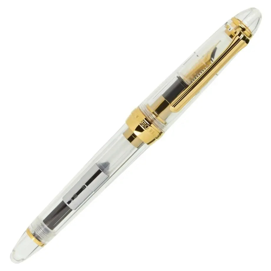 Sailor 1911S Demonstrator kapağı kapalı halde, şeffaf gövdenin içindeki konvertör görünür