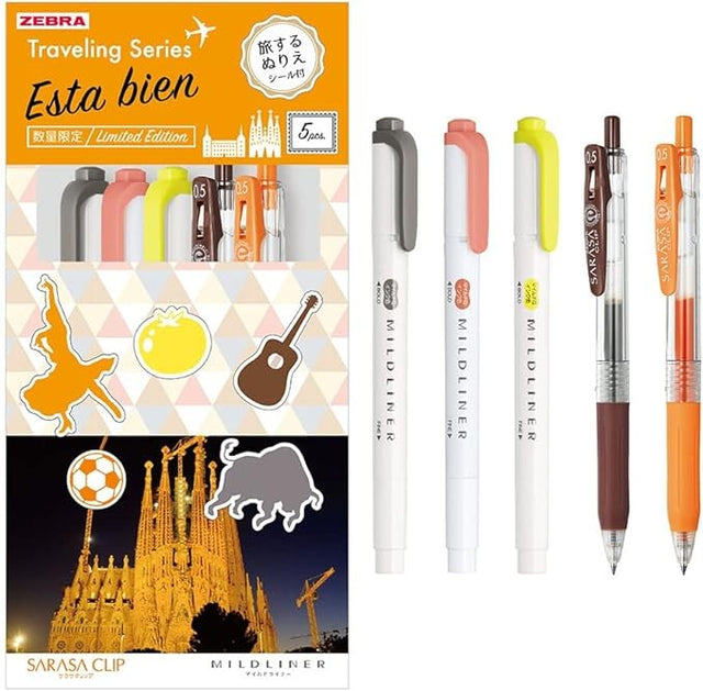 Zebra Sarasa Clip Mildliner Traveling Serisi Flamenko Jel Mürekkepli Kalem 0.5 mm