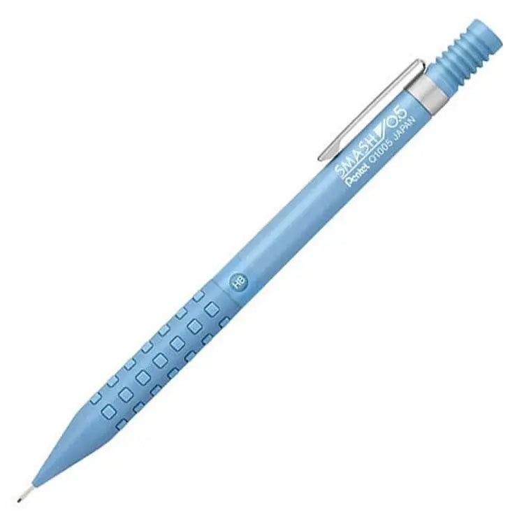 Pentel Smash versatil kalem mat mavi gövde, kare desenli kavrama ve HB penceresi, 0.5 mm