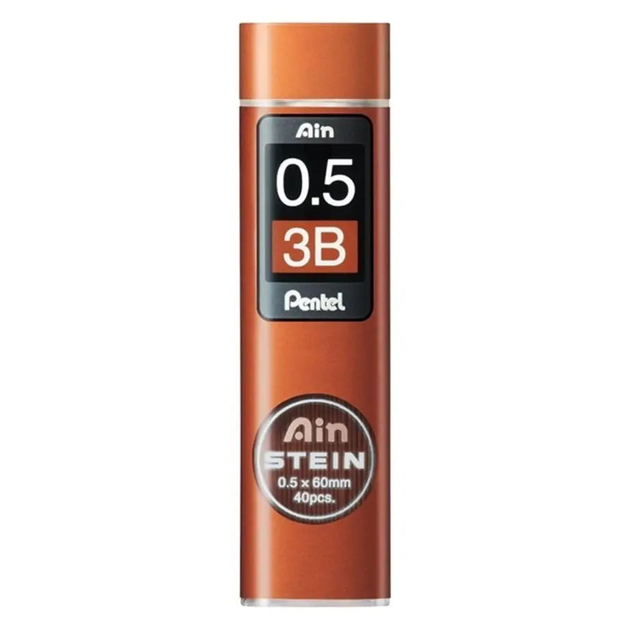 Pentel Ain Stein versatil kalem ucu tüpü, turuncu kutuda 0.5 mm 3B, 60 mm uzunlukta 40 adet