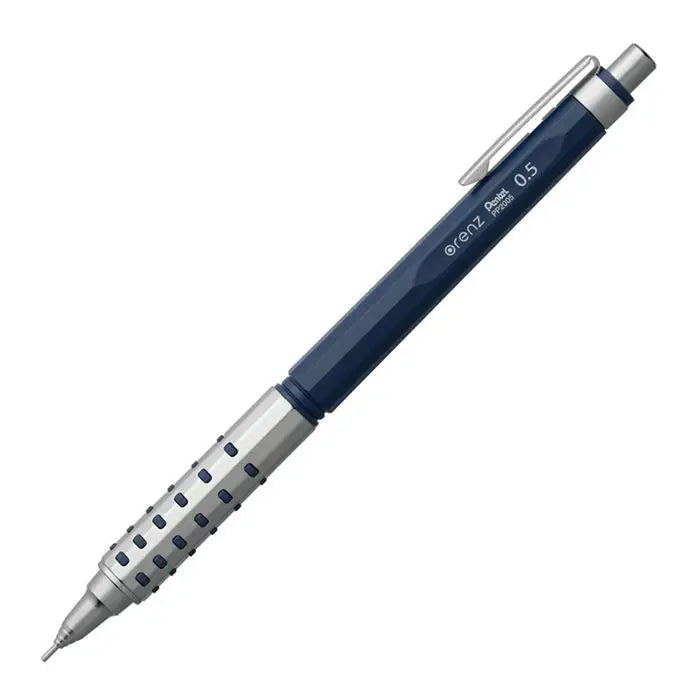 Pentel Orenz AT versatil kalem lacivert gövde, noktalı metal kavrama ve krom başlık, 0.5 mm