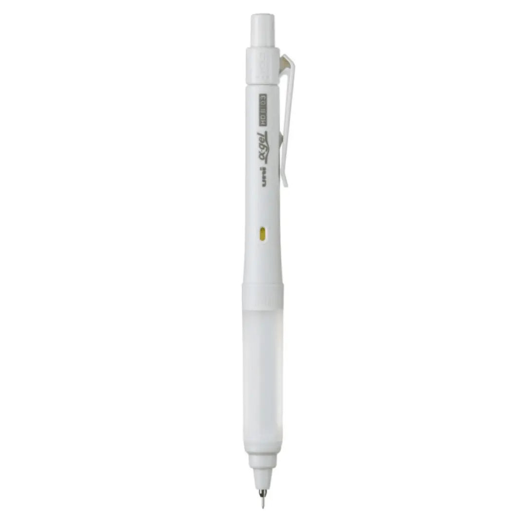 uni Alpha Gel Switch versatil kalem açık gri gövde ve yumuşak jel kavrama, tam boy, 0.3 mm