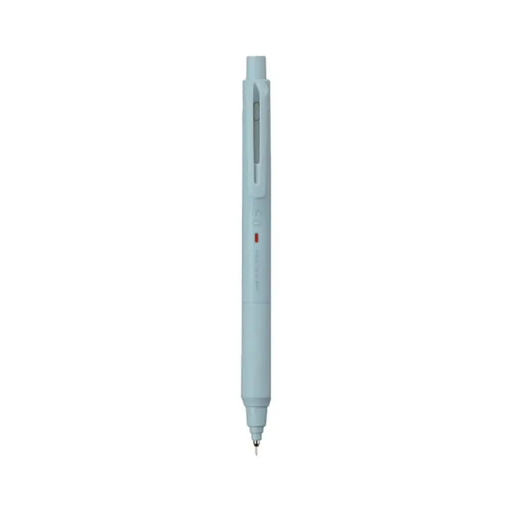 Uni Kuru Toga KS versatil kalem Ice Blue, buzlu mavi gövde ve ince metal uç, tam boy, 0.5 mm