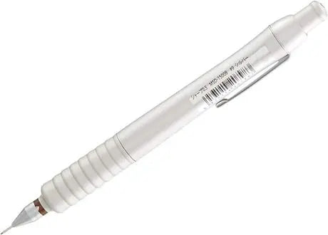 Platinum Pro Use MSD-1500C beyaz kalem, Japonca etiketli klipsiyle küçük ölçekli yan görünüm