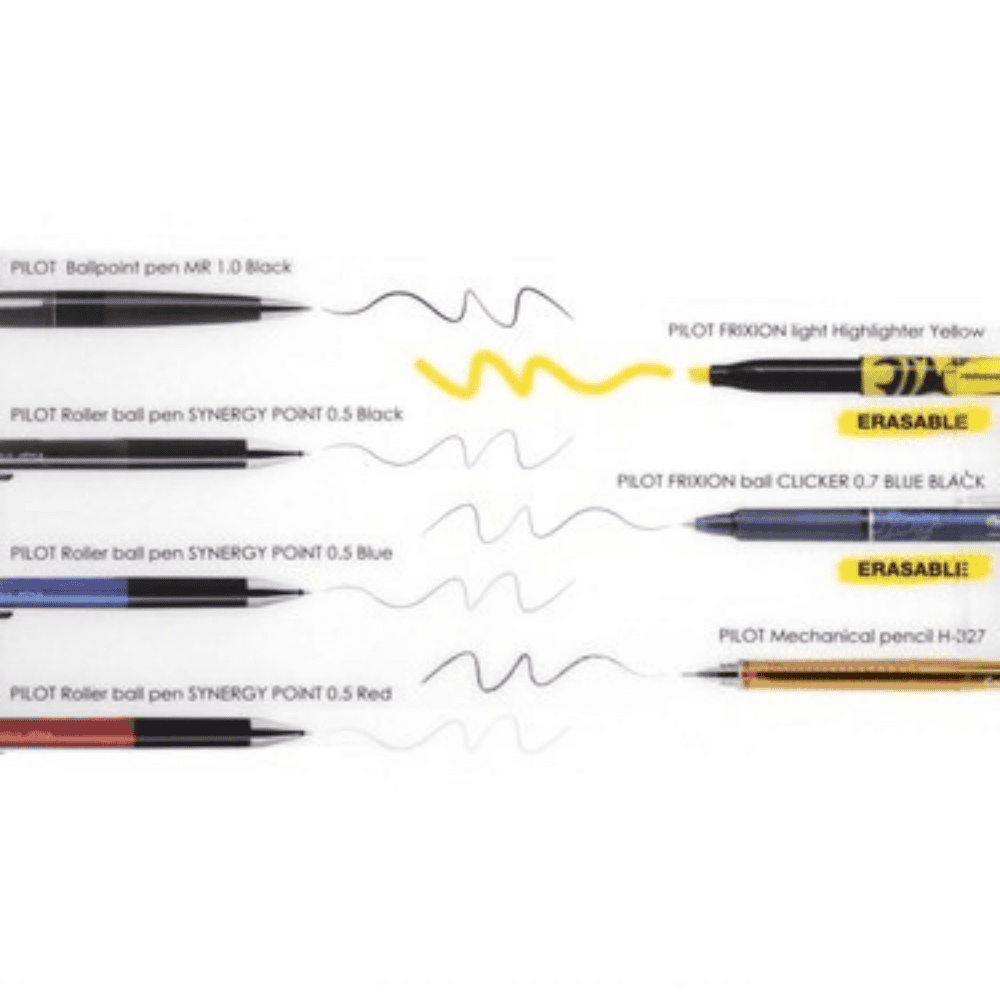 Pilot Almighty Women Set: MR, Synergy Point, FriXion ve H-327'li 7 Parçalı Japon Kalem Hediye Seti