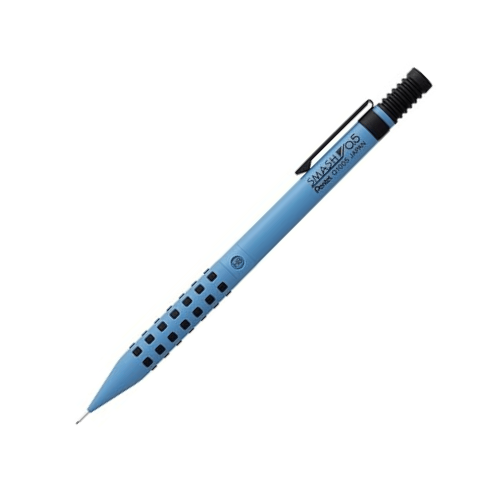 Pentel Smash Limited versatil kalem Moderate Blue gövde, kare desenli lastik grip, 0.5 mm