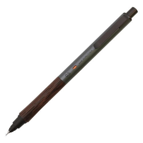 Uni Kuru Toga Wood versatil kalem Steel Grey gövde ve koyu ahşap kavrama, tam boy, 0.5 mm