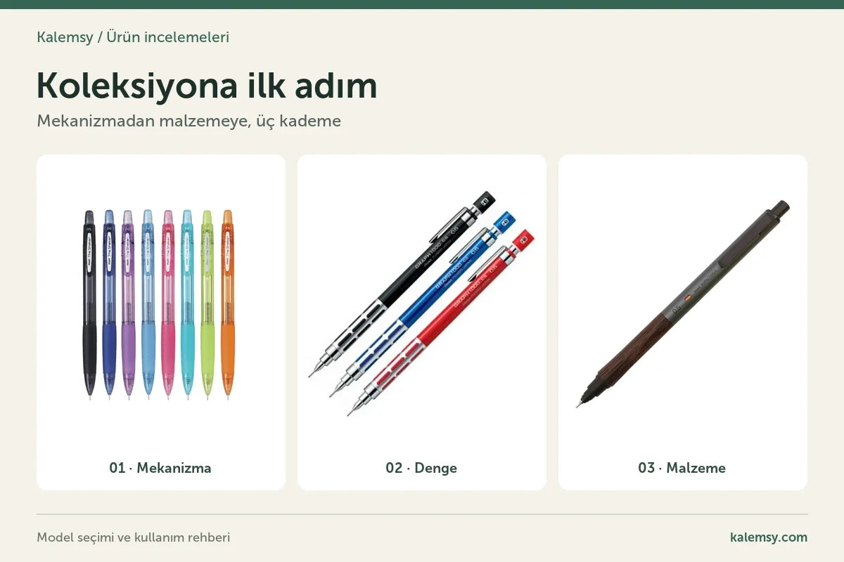 Renkli Pilot Shaker, siyah, mavi, kırmızı Graph 1000 CS ve gri, ahşap tutuşlu Kuru Toga Wood