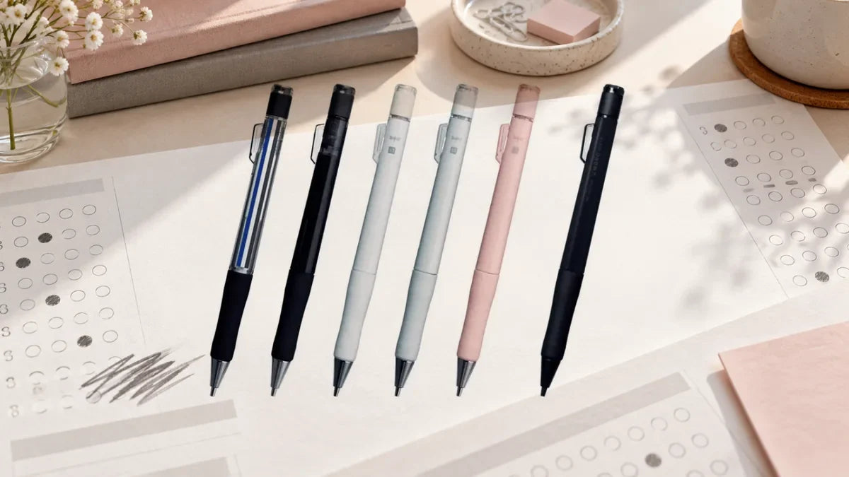 Tombow MonoWork 1,3 mm kalemler, not ve işaretleme kağıdı üzerinde