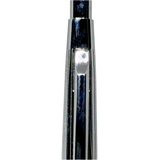 Pentel PS-1045 kalemin klipsi ve parlak krom kapak bölümü makro