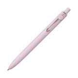 Uni-Ball Zento jel kalem lila mat gövde, uni logolu klips ve tıklama başlığı görünür, 0.7 mm