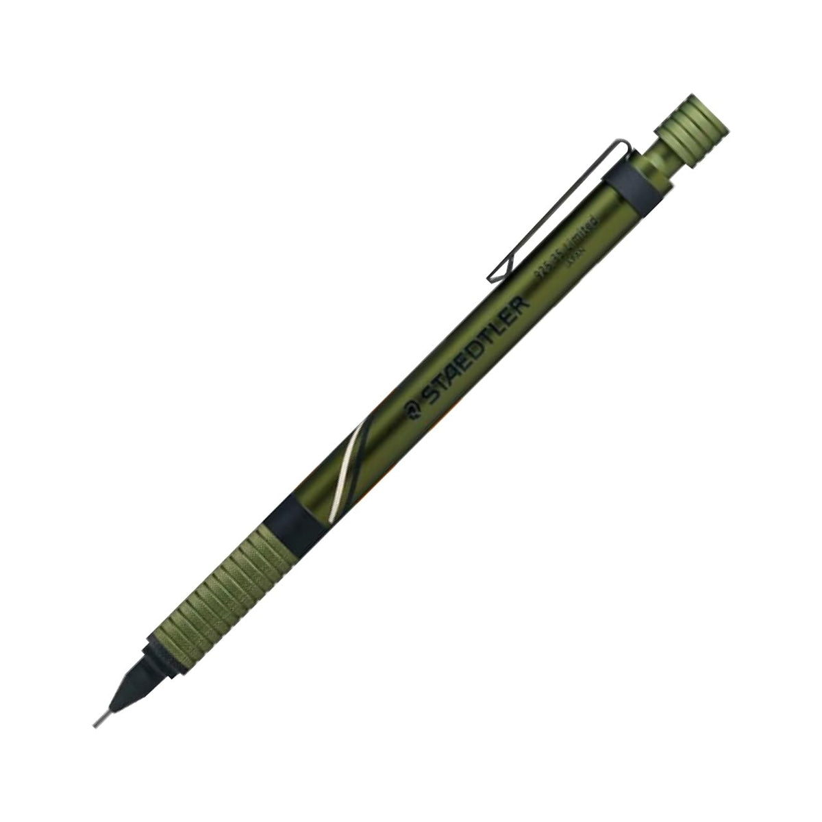 Staedtler 925-35 Limited Olive Green versatil kalem, zeytin yeşili metal gövde ve tel klips