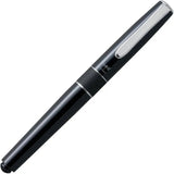 Tombow Zoom 505 versatil kalem parlak siyah gövde ve geniş krom klips, kapalı halde, 0.5 mm