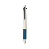 Uni Jetstream x Karimoku 4&1 multi kalem, krem gövde ve indigo mavi ahşap kavrama, 0.5 mm
