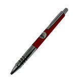 Pilot Inner Point Vintage koyu kırmızı gövde ve krom uç bölümü, çapraz tam boy görünüm, 0.5 mm