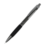 Tombow Dimple II vintage versatil kalem, koyu gri gövde ve noktalı siyah kavrama, 0.5 mm