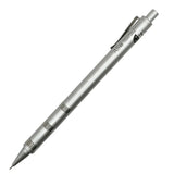 Zebra AS X vintage versatil kalem gümüş metal gövde, tam boy açılı görünüm, 0.5 mm