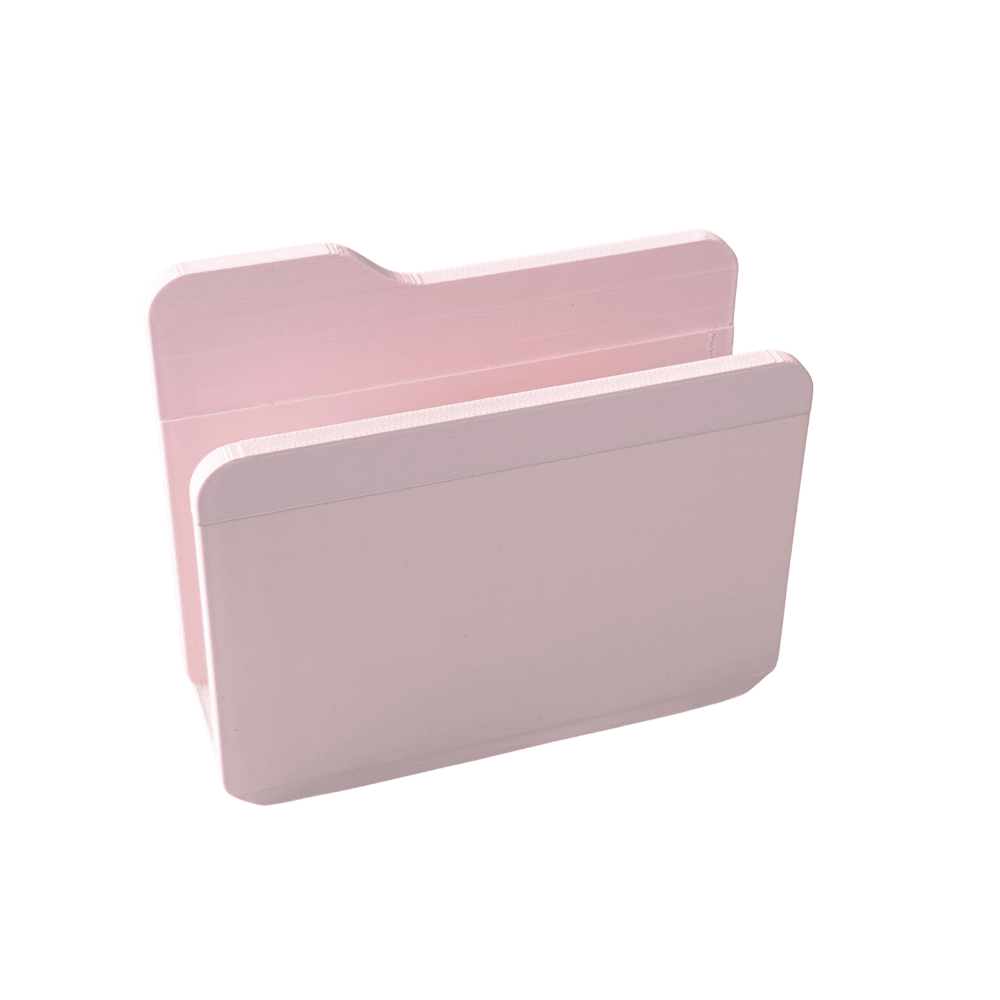 Kalemsy Tana masaüstü stand pastel pembe renk, boş halde çapraz açıdan tek başına görünüm