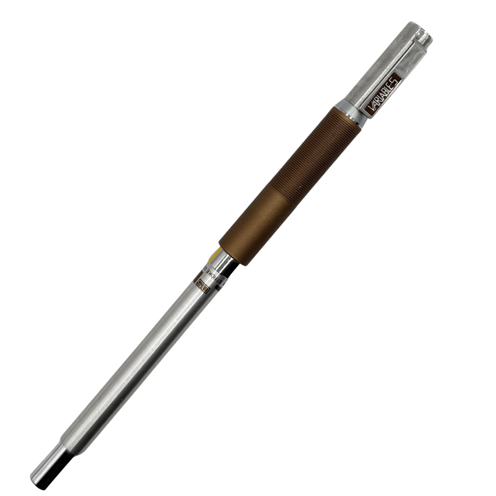 Tombow Variable Vintage versatil kalem kahverengi tırtıklı kavrama ve krom gövde, tam boy, 0.5 mm