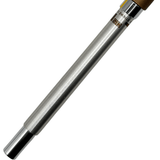 Tombow Variable Vintage kalemin fırçalanmış metal arka gövdesi ve Stroke 0.5 yazısı yakın çekim