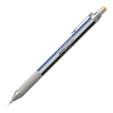 Tombow Mono Graph Zero versatil kalem mavi beyaz siyah şeritli gövde, tırtıklı metal kavrama, 0.3 mm