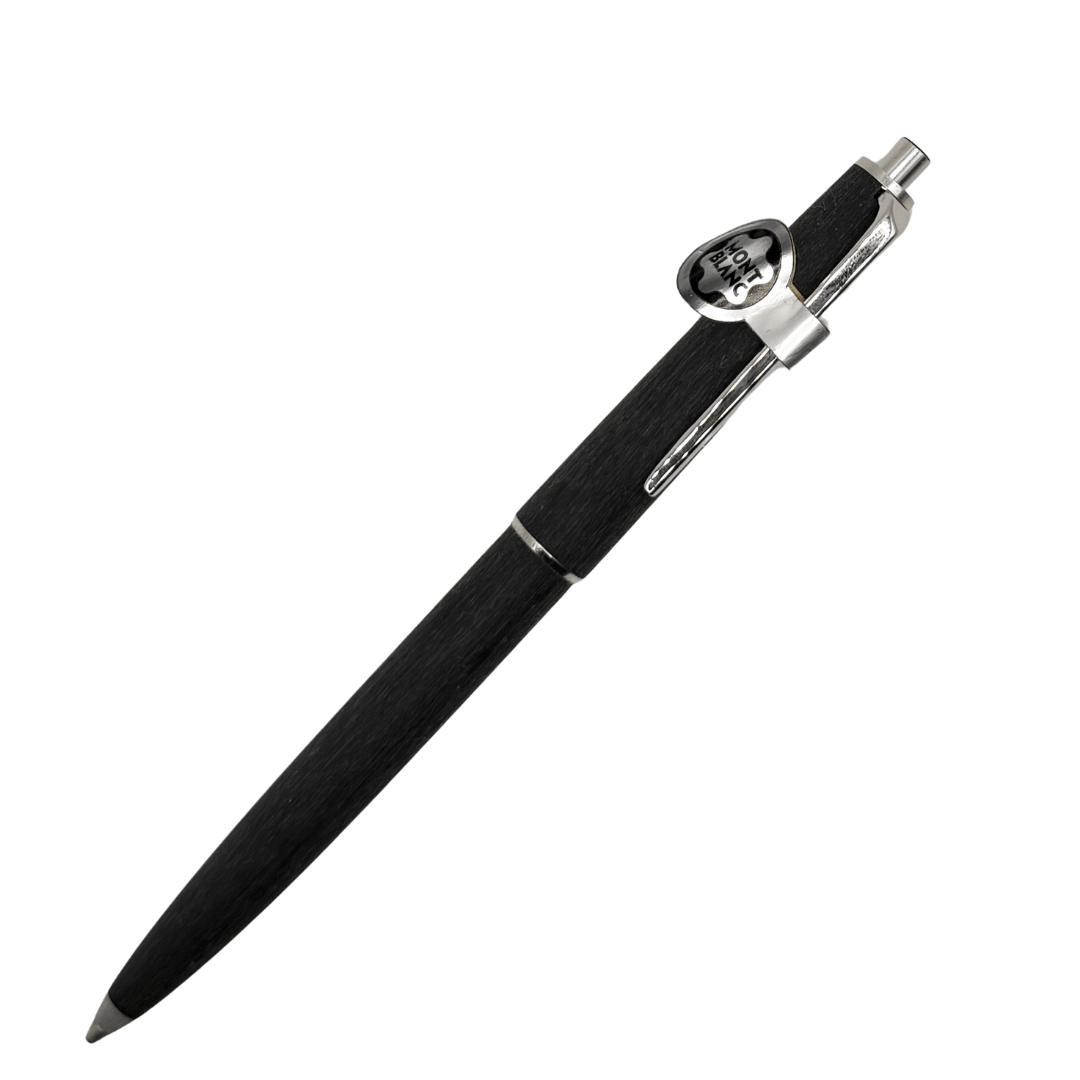 Montblanc 250 Vintage versatil kalem siyah dokulu gövde, çelik klips ve tıklama başlığı, tam boy, 0.5 mm