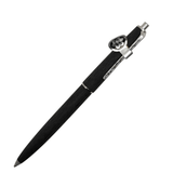 Montblanc 250 Vintage versatil kalem siyah dokulu gövde, çelik klips ve tıklama başlığı, tam boy, 0.5 mm
