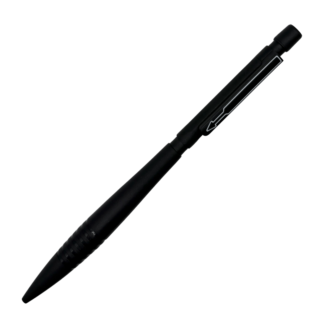 Parker Itala vintage versatil kalem mat siyah gövde, tam boy çapraz görünüm, 0.5 mm