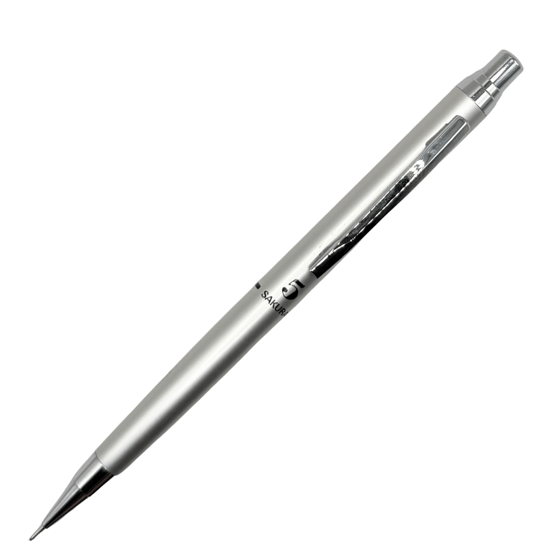 Sakura Slide Sharp vintage versatil kalem gümüş gövde, krom klips ve uç, tam boy, 0.5 mm