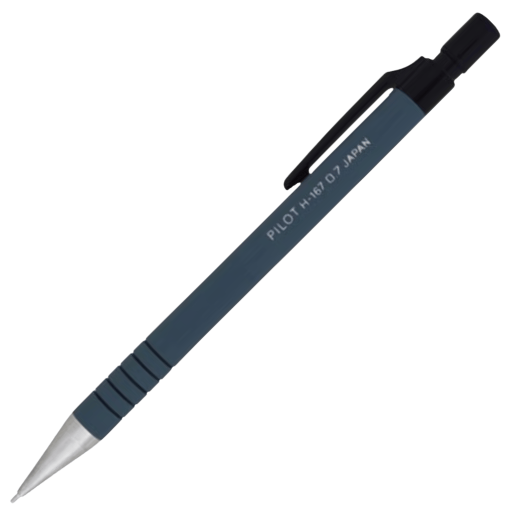 Pilot H-167 lacivert gri gövde tam boy, PILOT H-167 0.7 JAPAN baskısı görünür