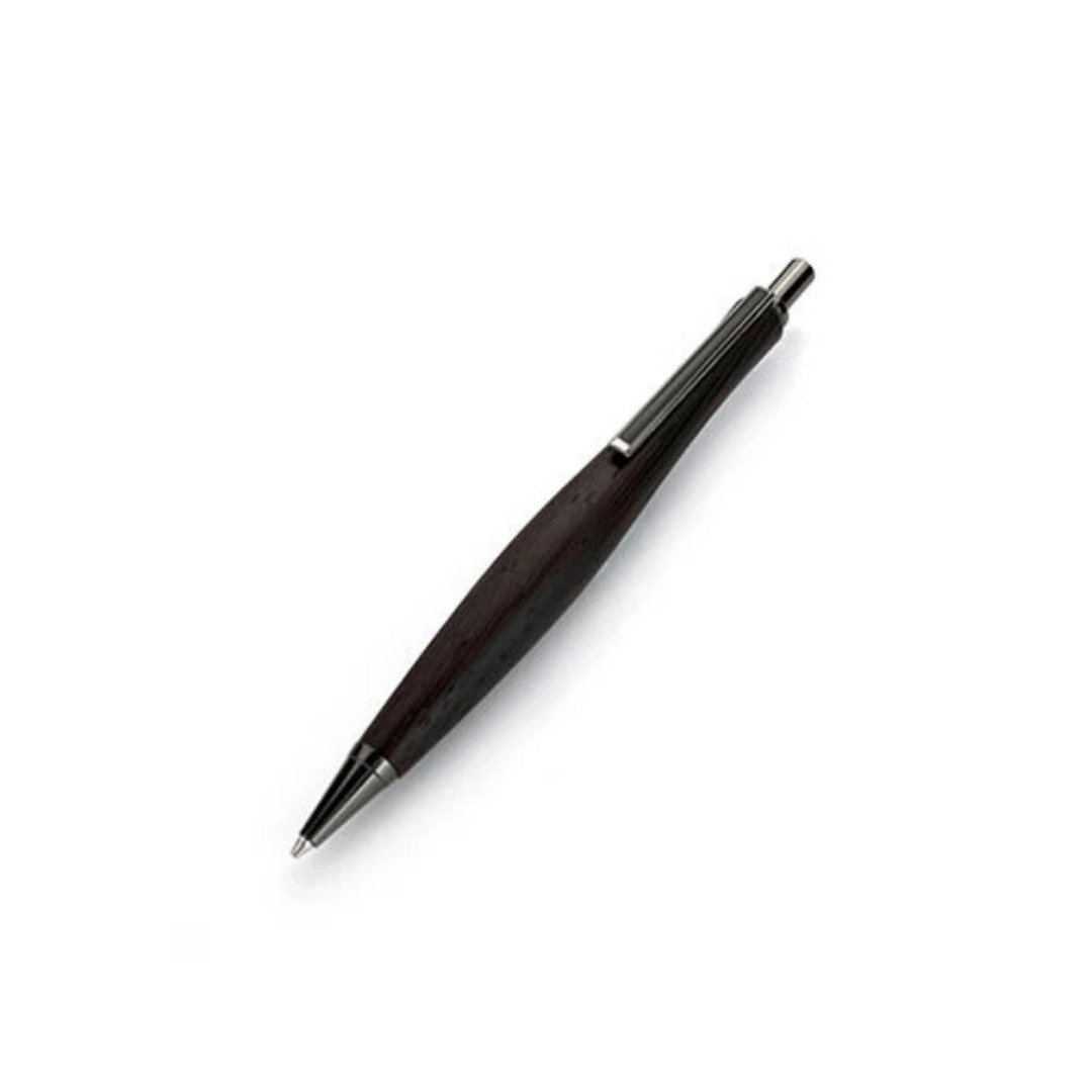 SanHo Studio versatil kalem koyu ahşap altıgen gövde ve ince metal klips, 0.5 mm