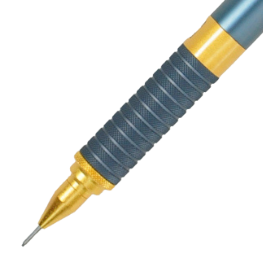 Staedtler 925-35 LOFT tırtıklı kavrama ve altın rengi konik uç makro çekim, 0.5 mm boru