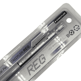 Staedtler REG blisterin üst yarısı yakın çekim, kalemin klipsi ve REG 925 85-07 baskısı