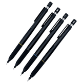 Tombow Monotech 1000 seti, dört mat siyah versatil kalem 0.3, 0.5, 0.7 ve 0.9 mm