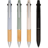 Uni Jetstream 4&1 Bambu multi kalem dört renk, mavi gri, açık yeşil, bej ve siyah gövde